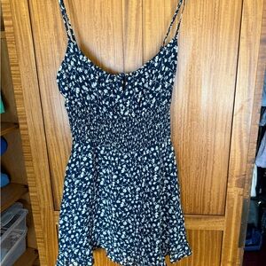 Reformation Floral Print Blue Dress